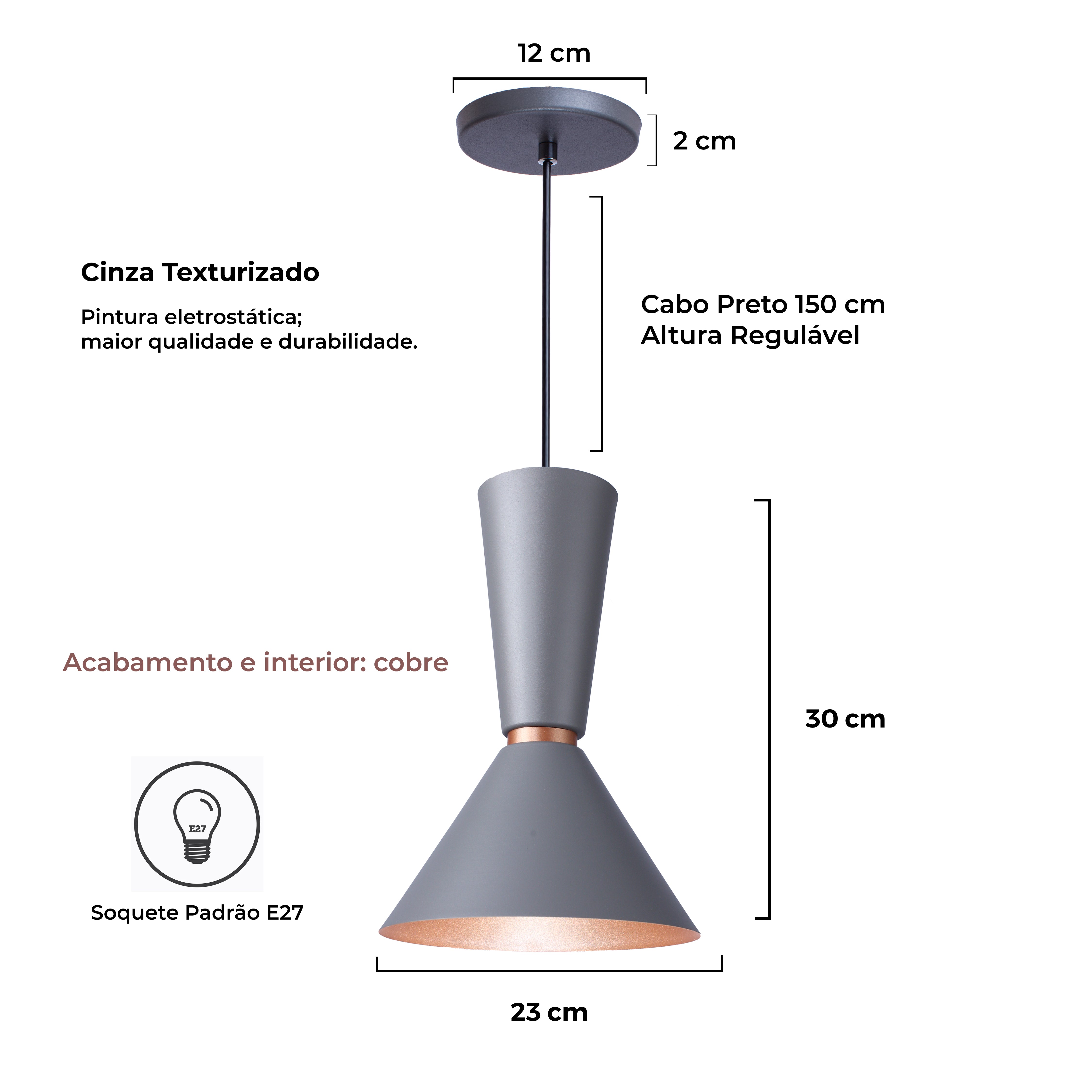 Kit 3 Pendente Lustre Luminária Pequim Berlin Rio