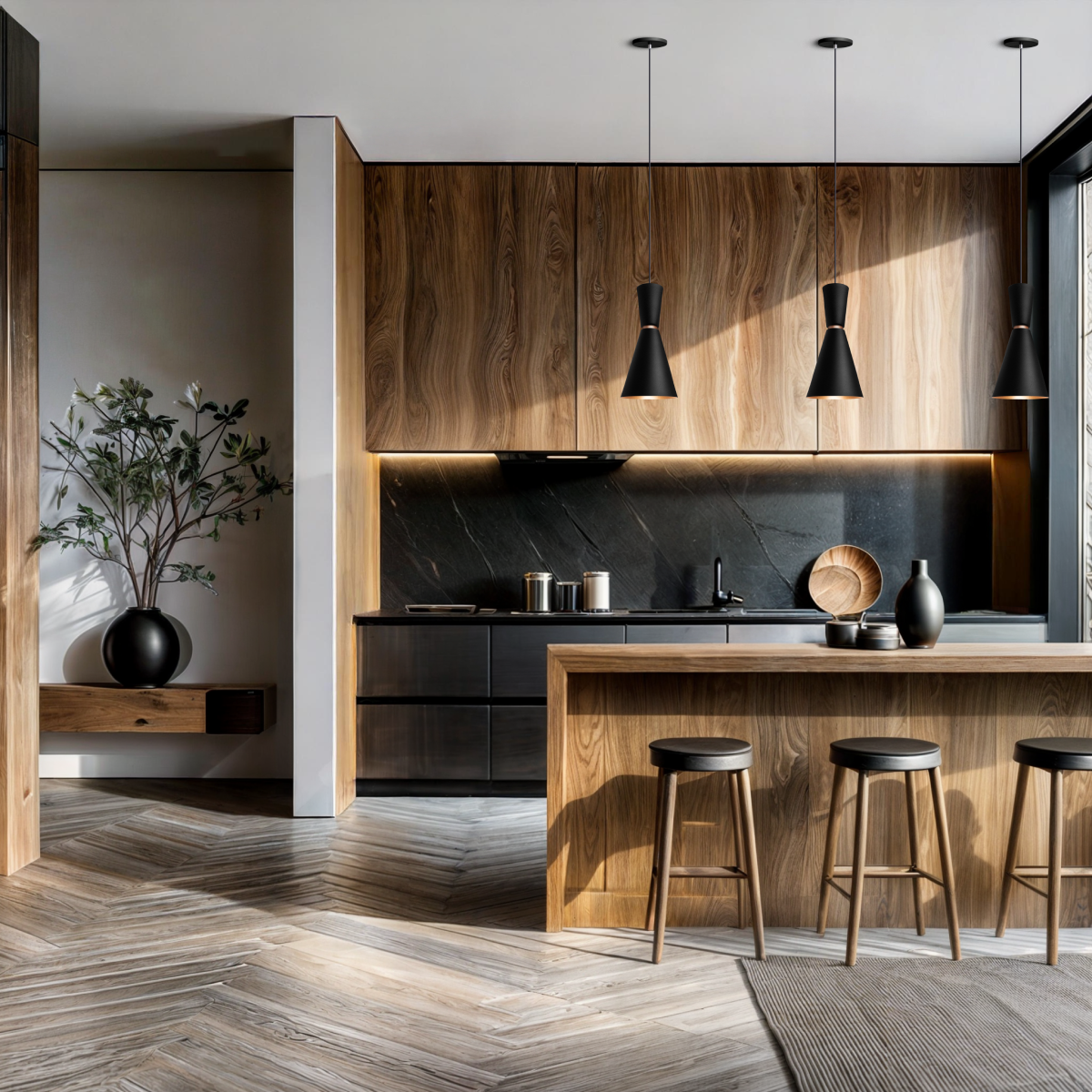 Pendente Lustre Luminária Moscou Preto