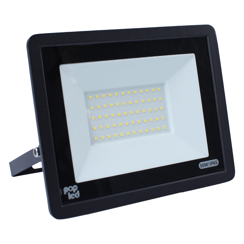 Refletor Led Holofote 50W 5500K Branco Frio Bivolt IP65 Pop Led