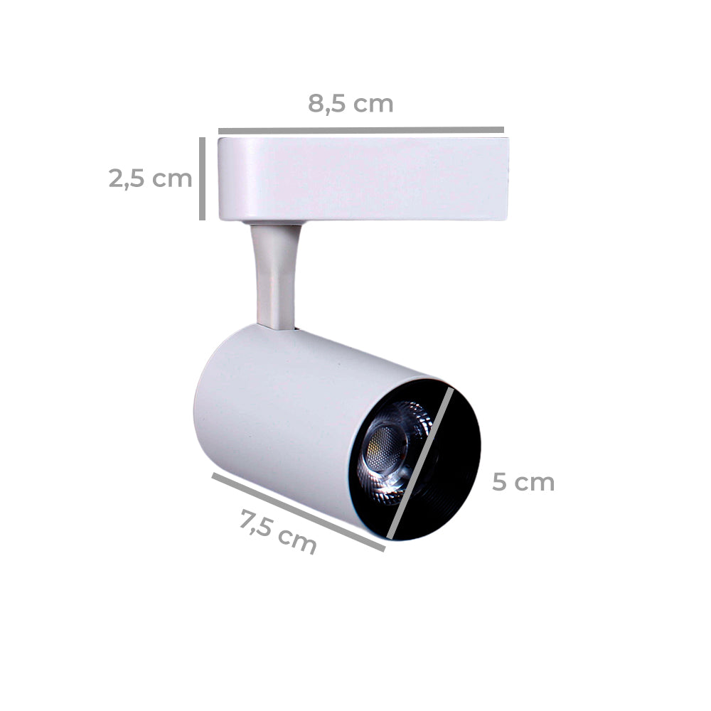 Spot Para Trilho Led 7W Branco Frio Bivolt Branco Delis