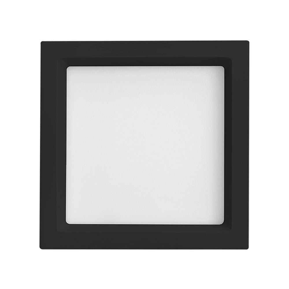Luminária Painel Plafon Led Embutir Recuada 22x22 20w 3000k Jet Black Save Energy