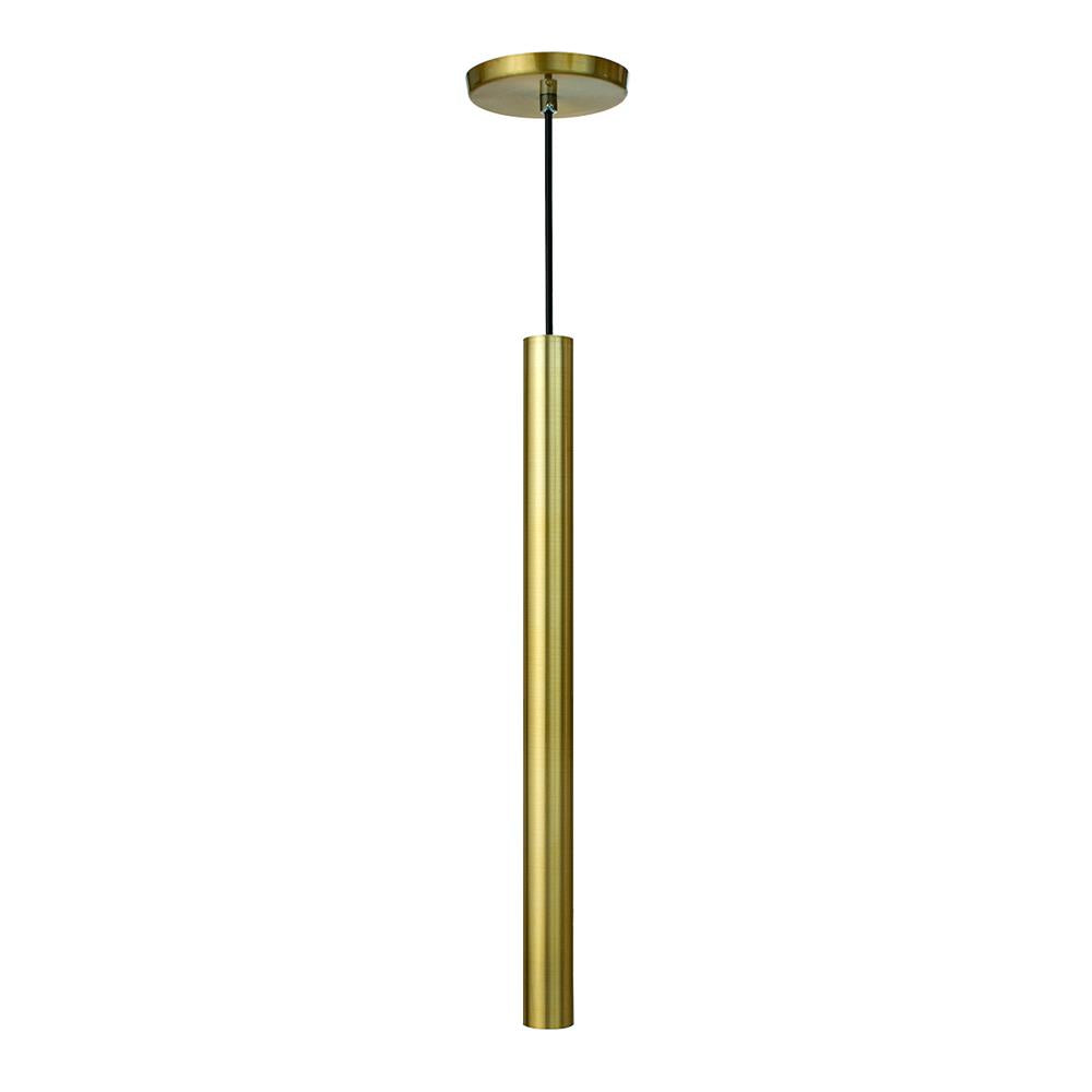 Pendente Luminária Tubo Dourado 50 Cm