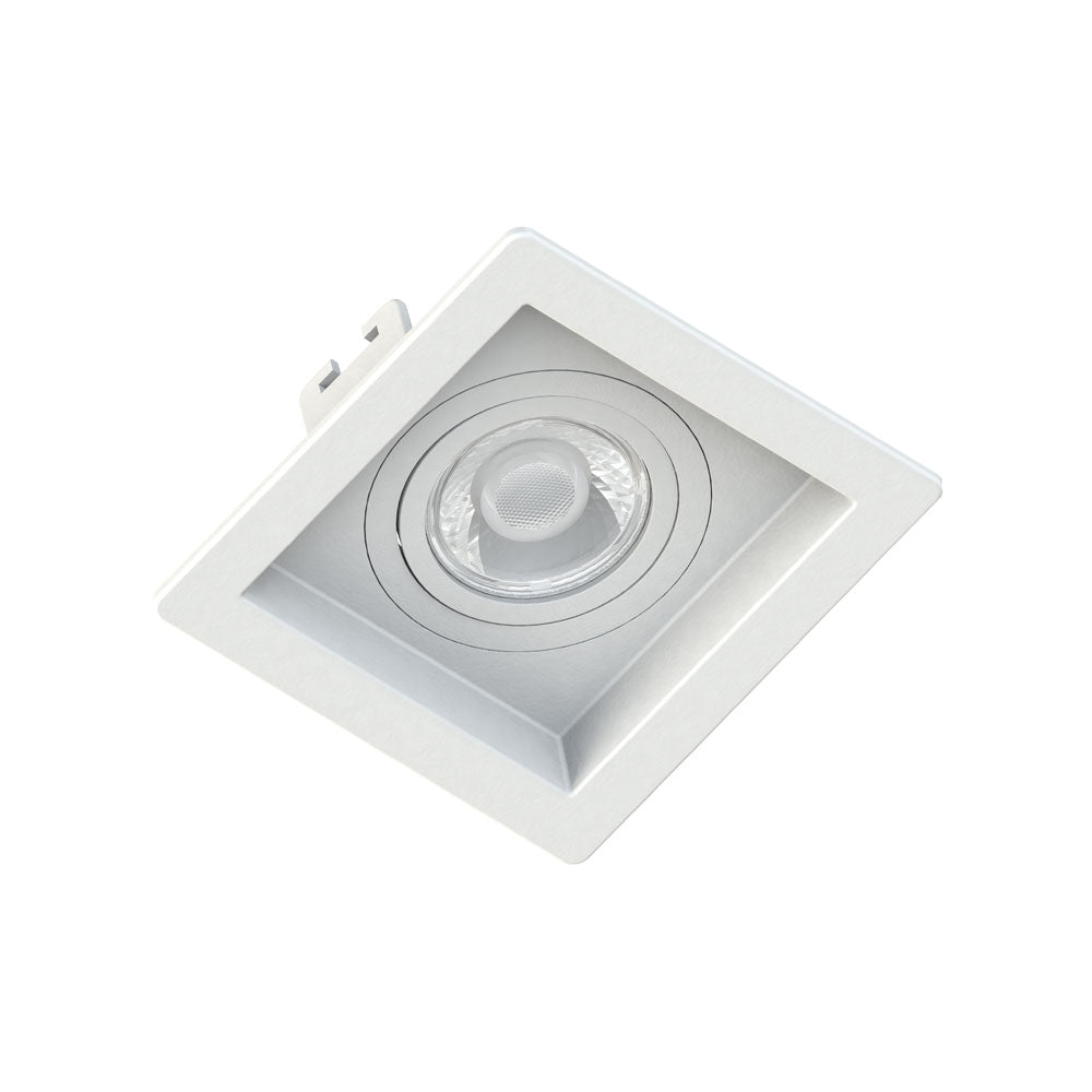Spot Embutir Quadrado Recuado Dicroica Mr16 Branco