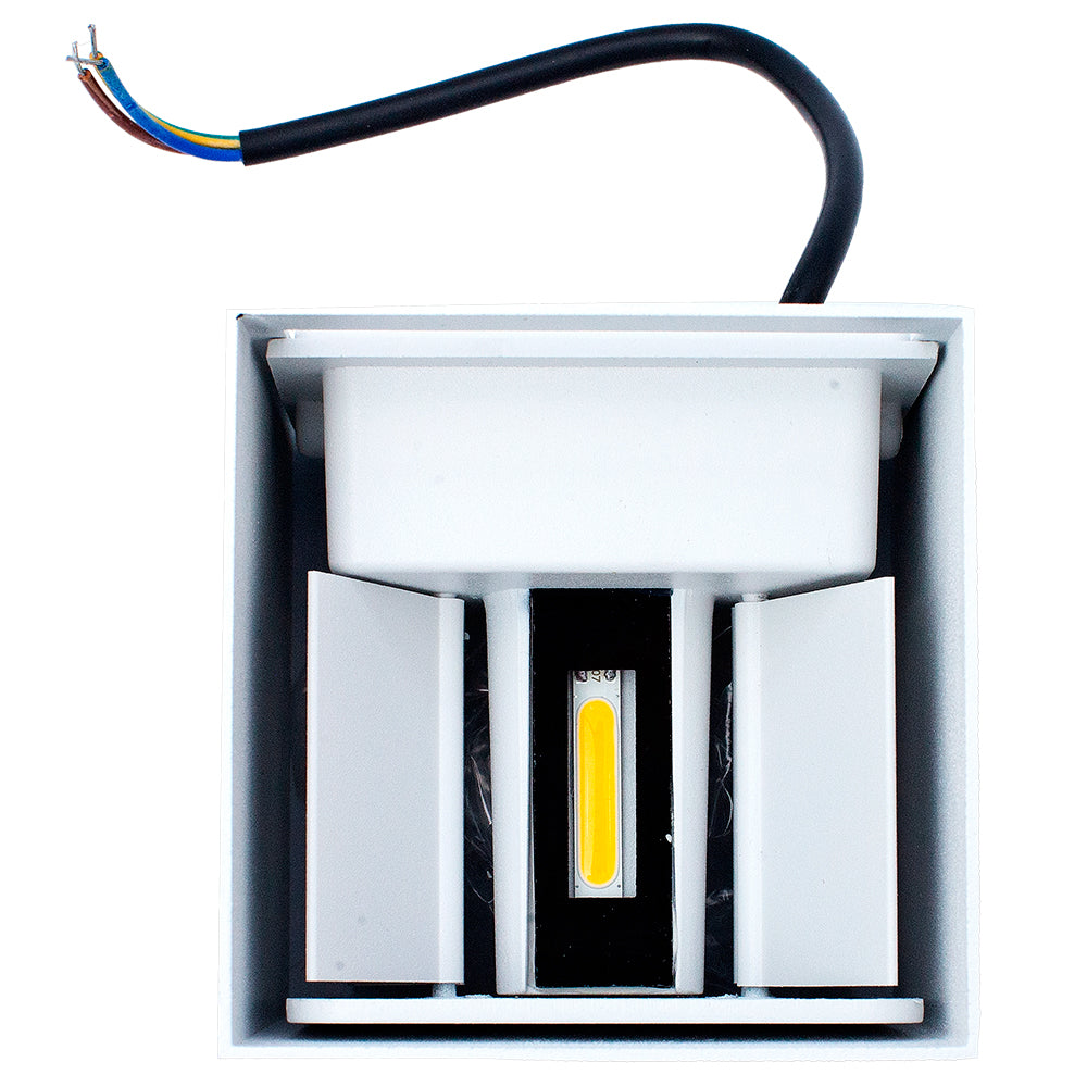 Arandela HUB Led 6W 3000K Duplo Facho Ajustáveis Bivolt Branca