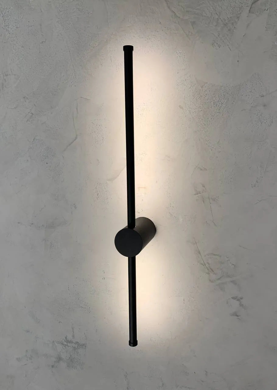 Arandela Remo Tubo Luz Indireta 3000k 12W Preto