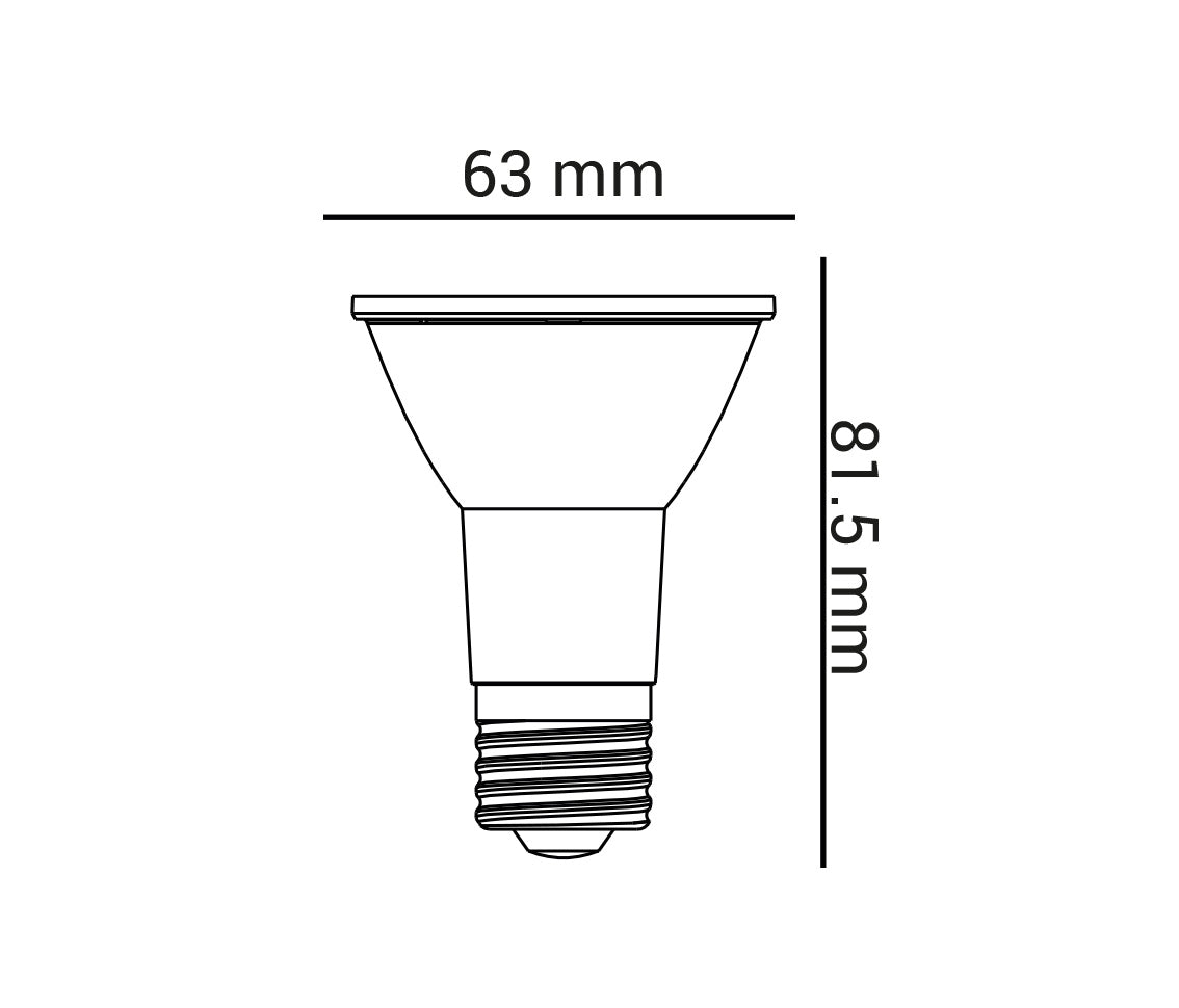 Lâmpada Led Par20 IP20 7W Opus 3000K Branco Quente