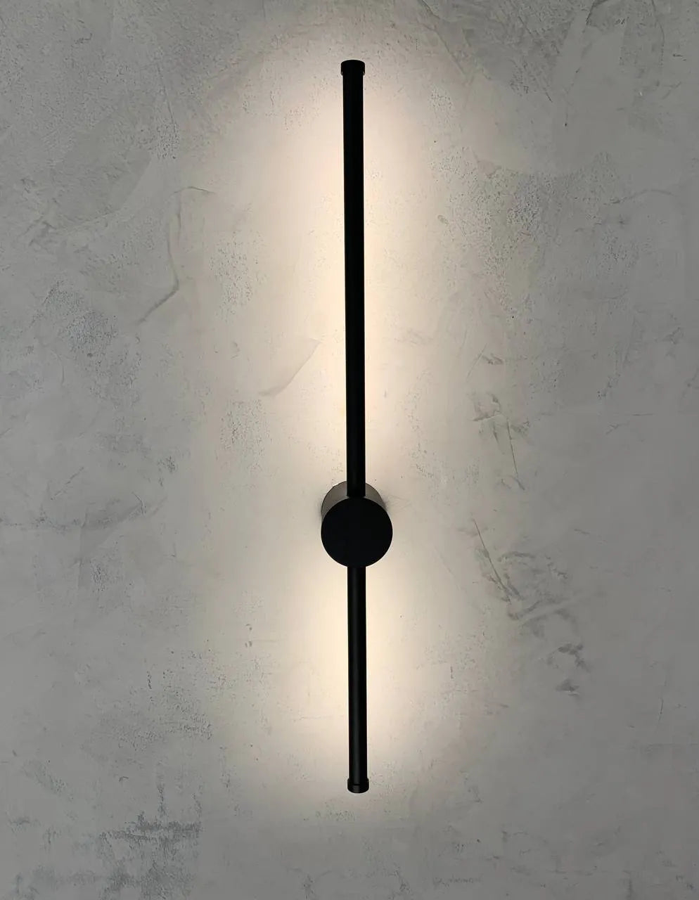 Arandela Remo Tubo Luz Indireta 3000k 12W Preto