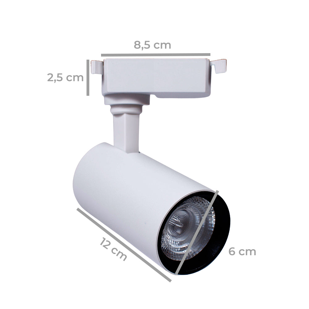 Spot Para Trilho Led 12W Branco Neutro Bivolt Branco Delis