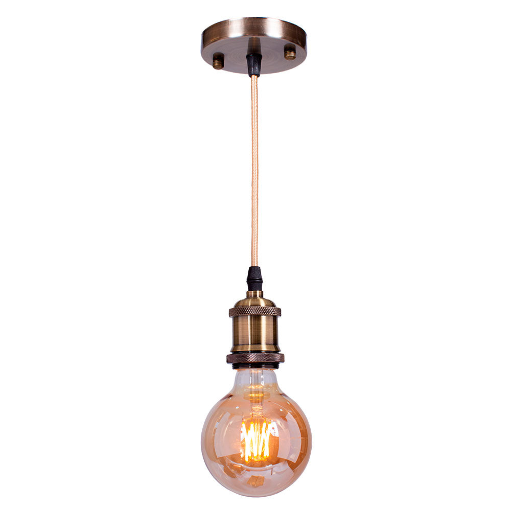 Pendente Soquete Retrô Industrial E27 Bronze