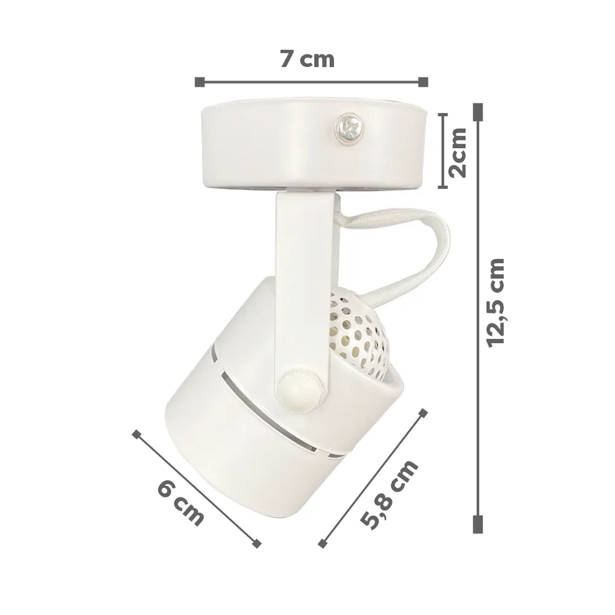 Spot Sobrepor MR16 GU10 Redondo Branco Direcionável