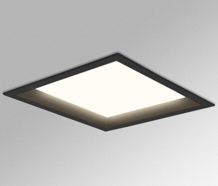 Painel Plafon Led Embutir Recuado 22W Branco Neutro 4000K Preto