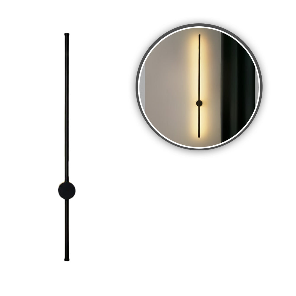 Arandela Remo Tubo Luz Indireta 3000k 12W Preto
