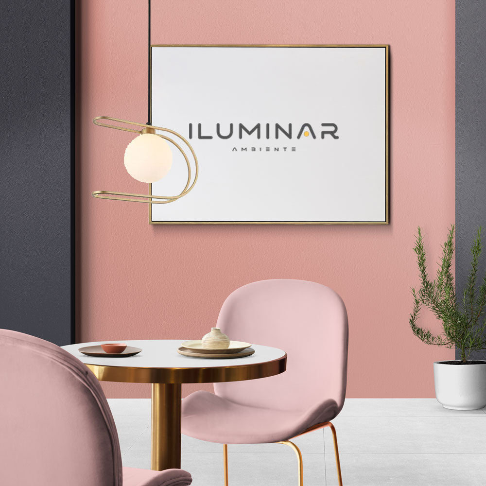 Luminária Pendente Beat Preto e Dourado 26Cm Bella