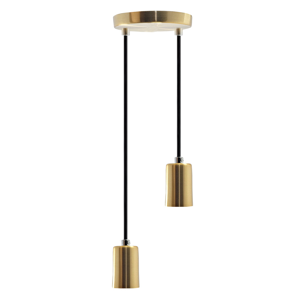 Pendente Soquete Copinho E27 Dourado Duplo