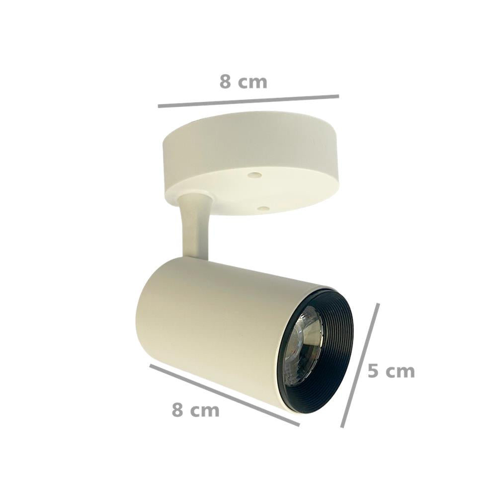 Spot Sobrepor C/ Led 7w 6000k Branco