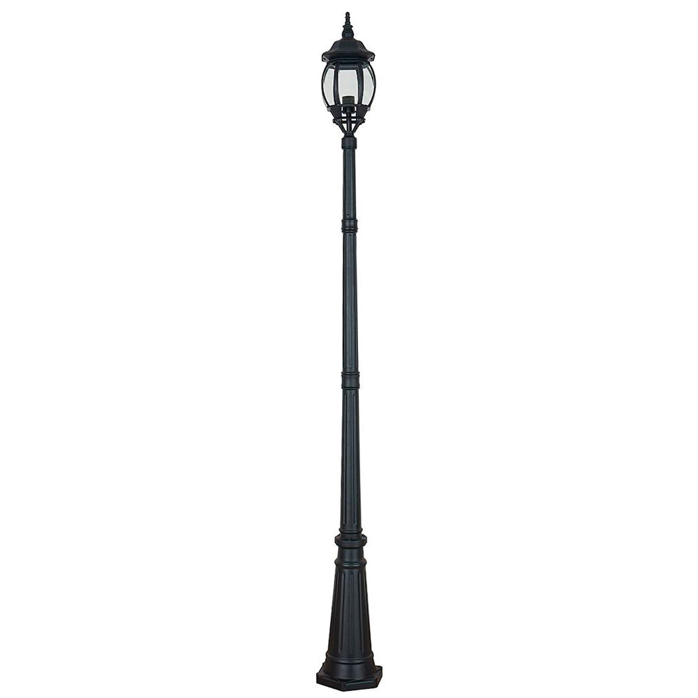 Poste Jardim Colonial em Alumínio 2,4m PC201/1 Lille Preto