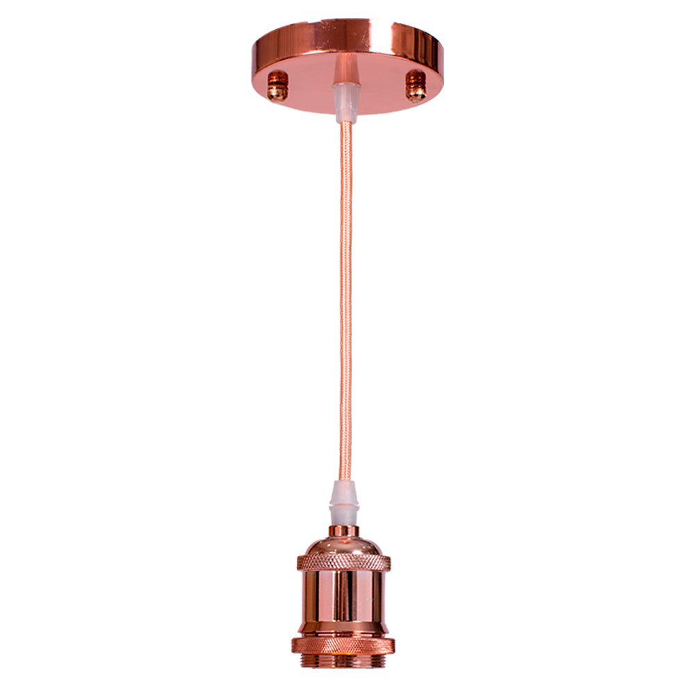 Pendente Soquete Retrô Industrial E27 Rose Gold