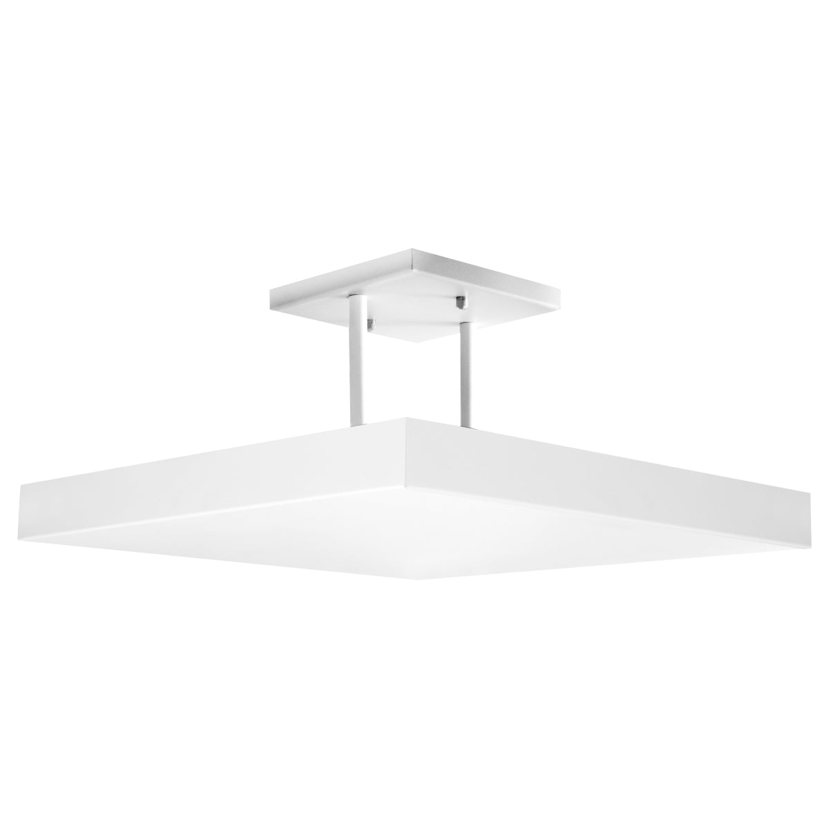 Lustre Plafon Pendente Luminária Luz Indireta 40x40 Branco