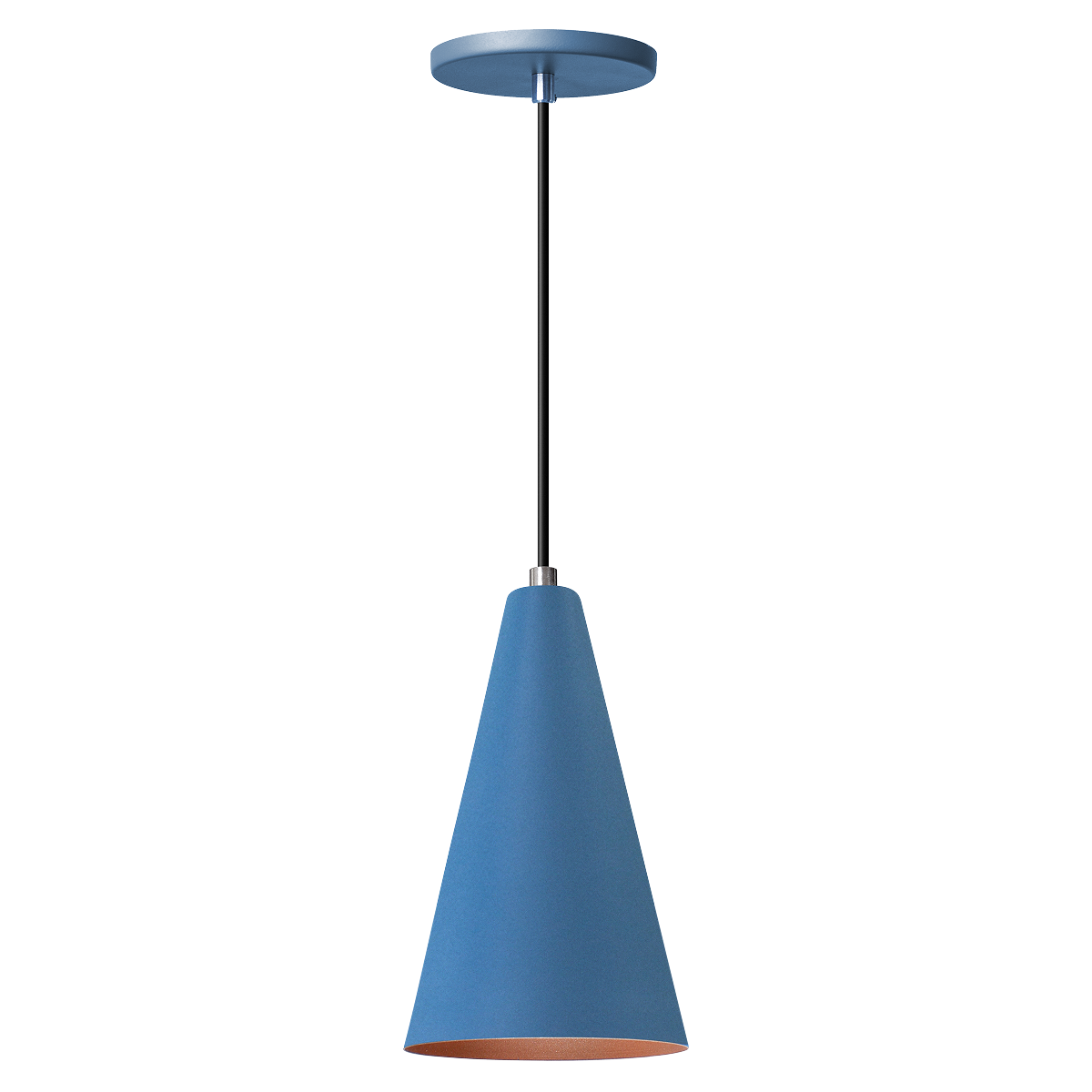 Pendente Lustre Luminária Cone Azul