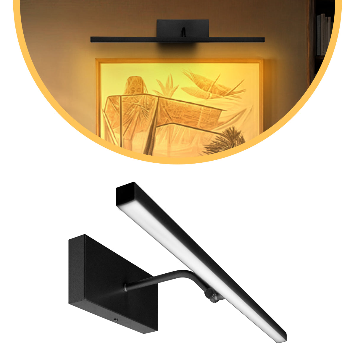 Arandela Quadro Perfil Led 6W 3000K Preto