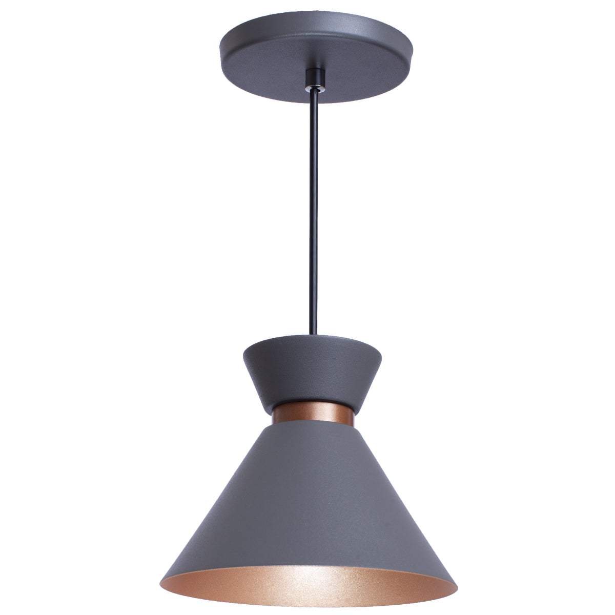 Pendente Lustre Luminária Berlin 15cm Cinza