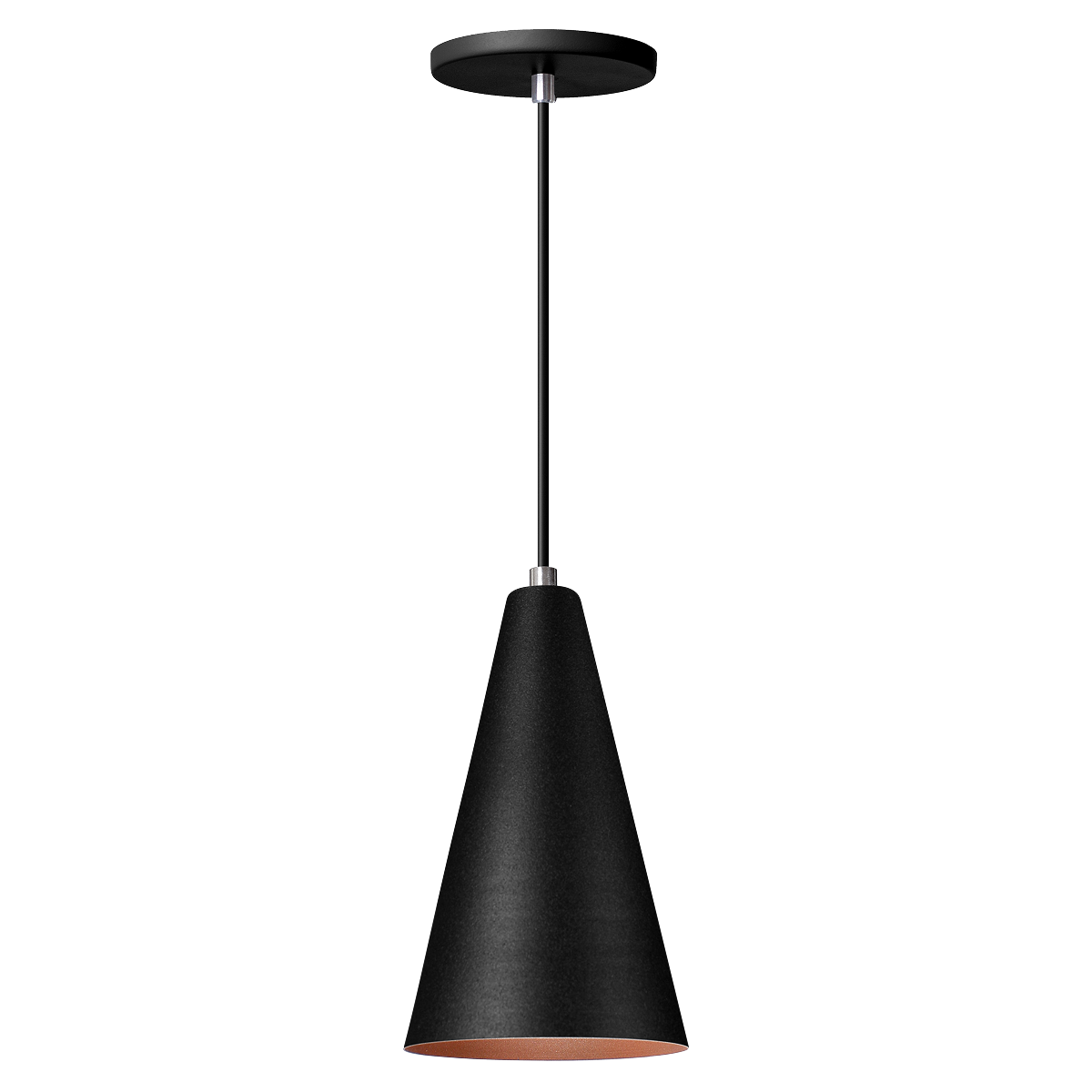 Pendente Lustre Luminária Cone Preto