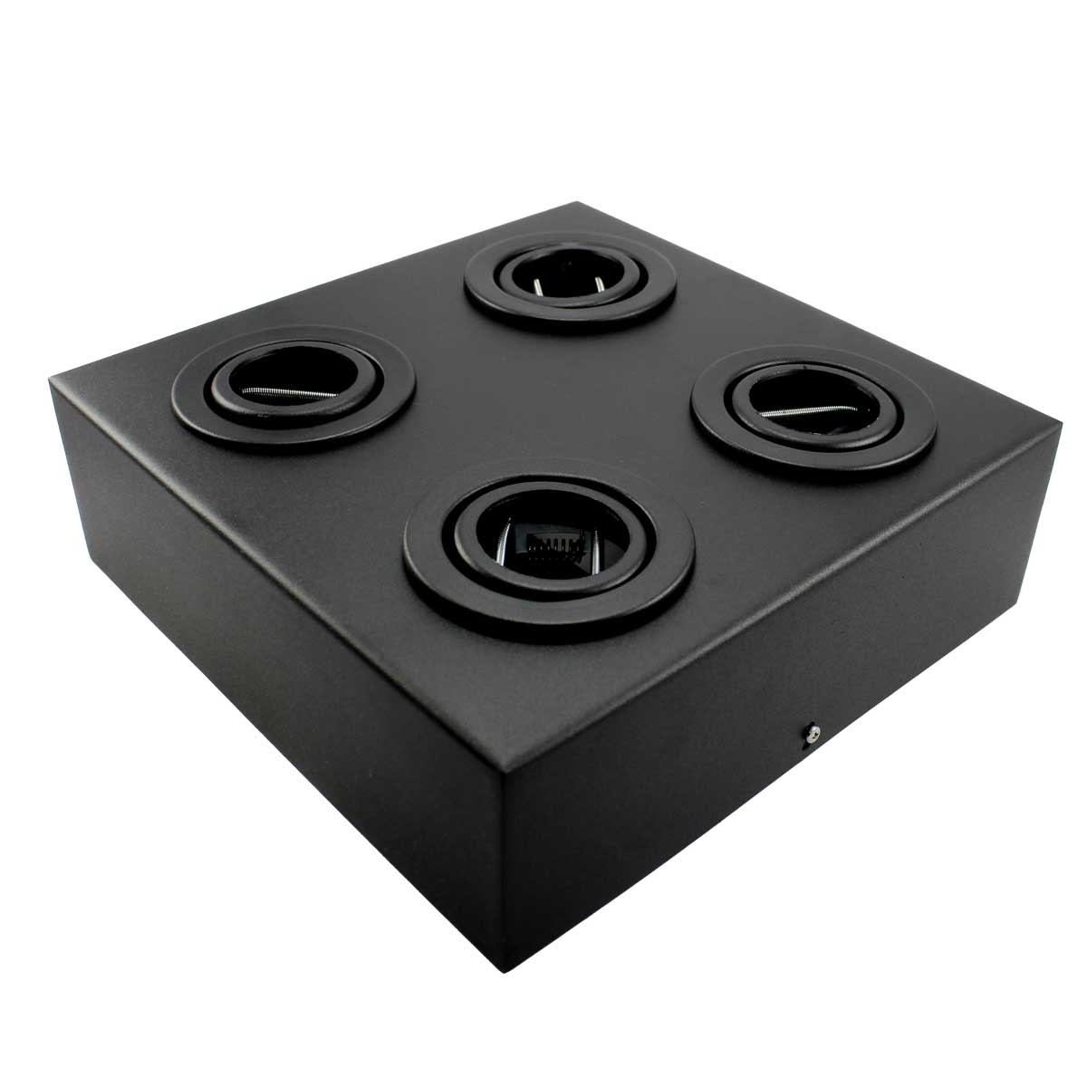 Spot Plafon Sobrepor Box Mr16 Quadruplo Direcionável