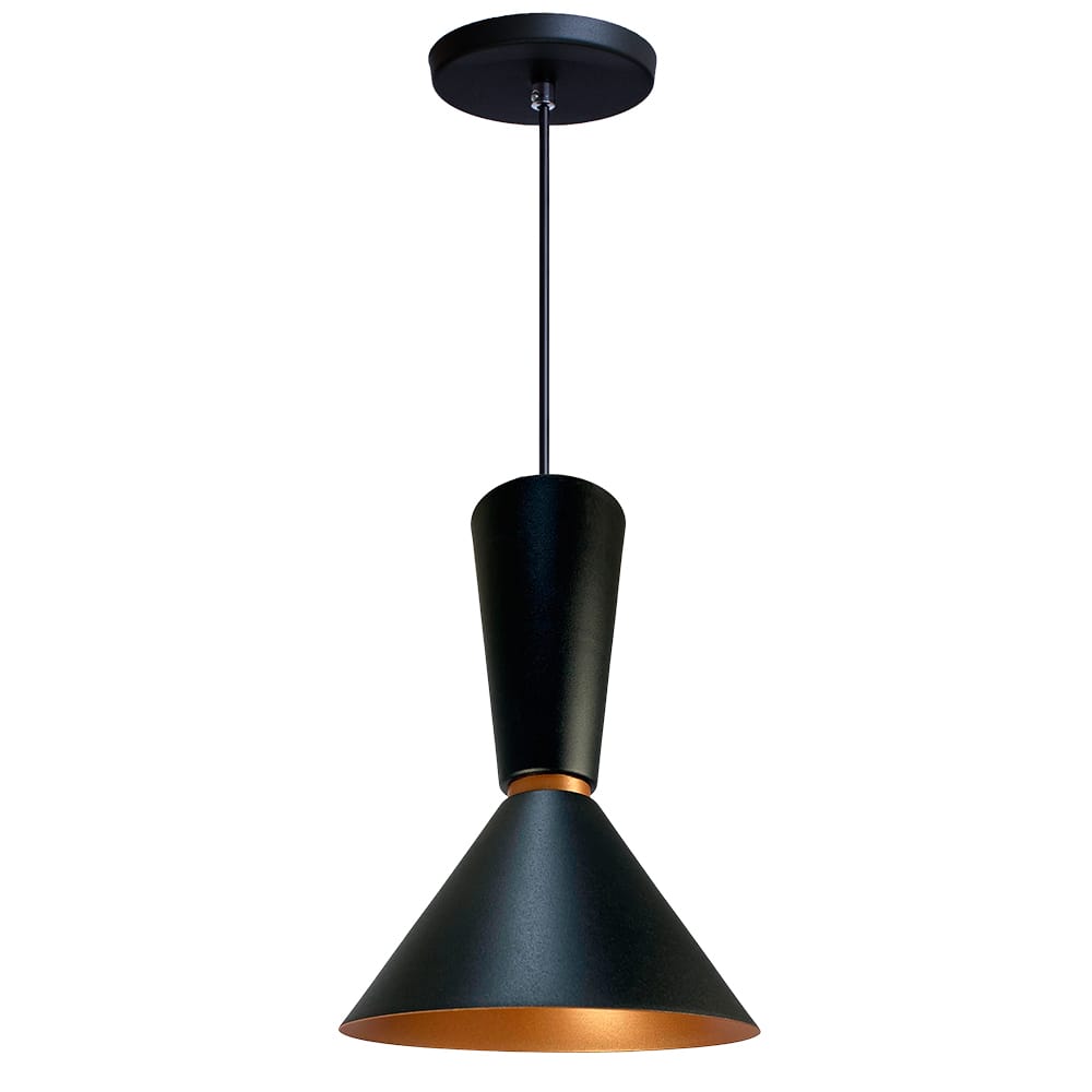 Pendente Lustre Luminária Cone Rio Preto