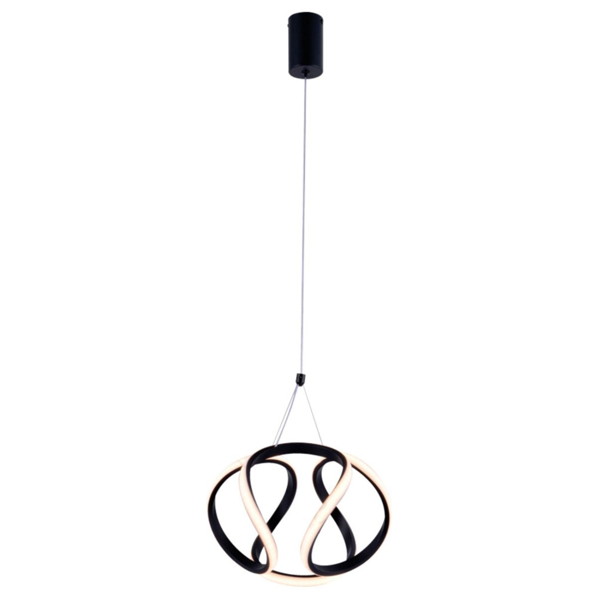 Luminária Pendente Led 39W 3000K Ø26cm Metal Preto Sindora