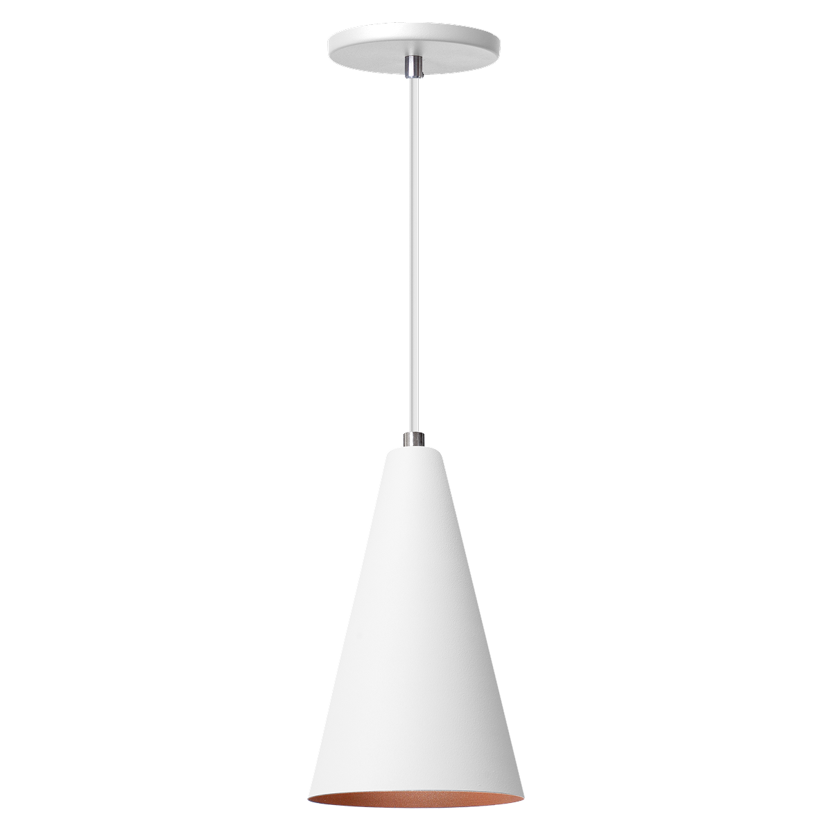 Pendente Lustre Luminária Cone Branco