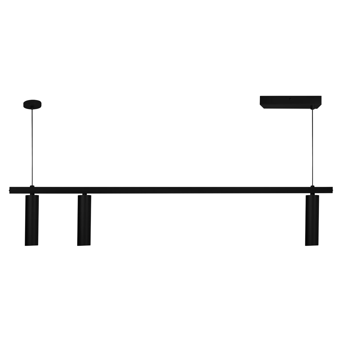 Luminária Pendente Perfil Turn 100Cm Led 22w 3000k Preto