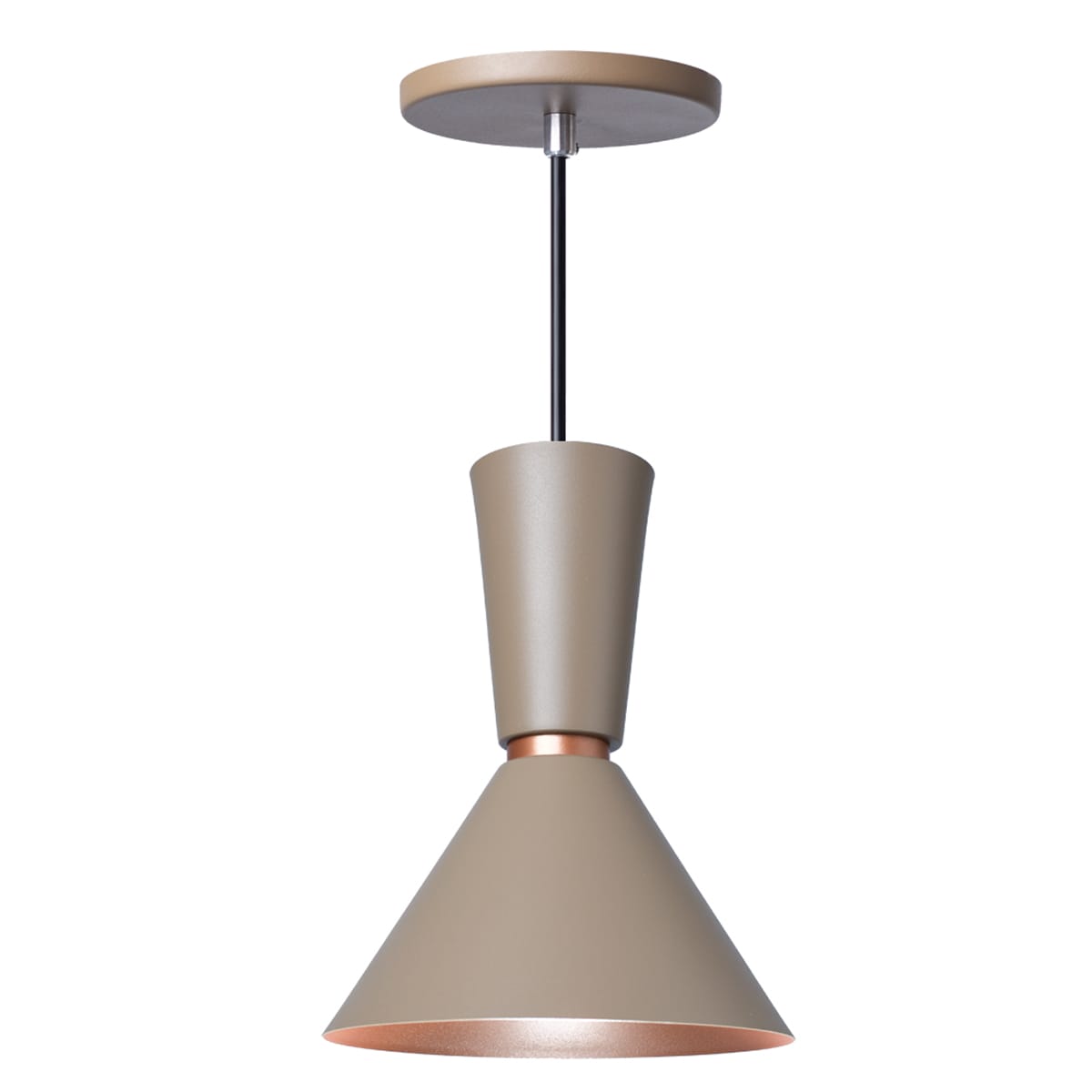 Pendente Lustre Luminária Cone Rio Fendi