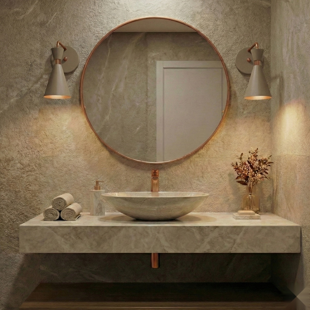 Arandela de Parede Mini Pequim 24cm Quarto Cabeceira Lavabo