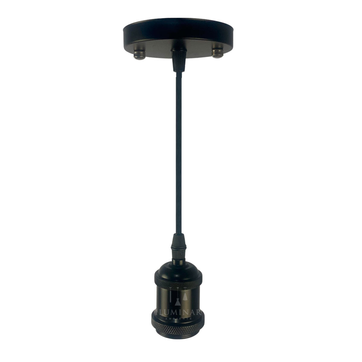 Pendente Soquete Retrô Industrial E27 Preto