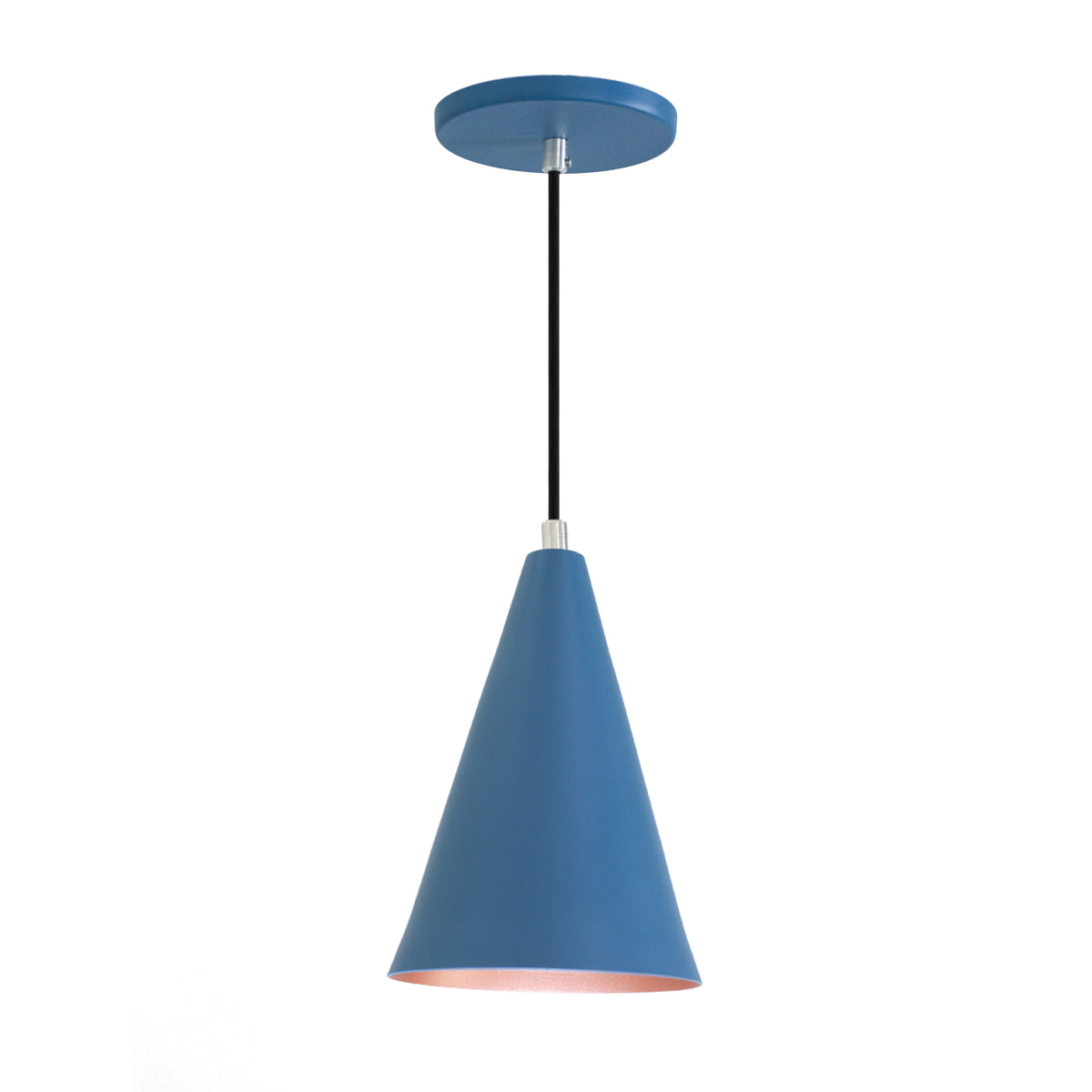 Pendente Lustre Luminária Cone Azul