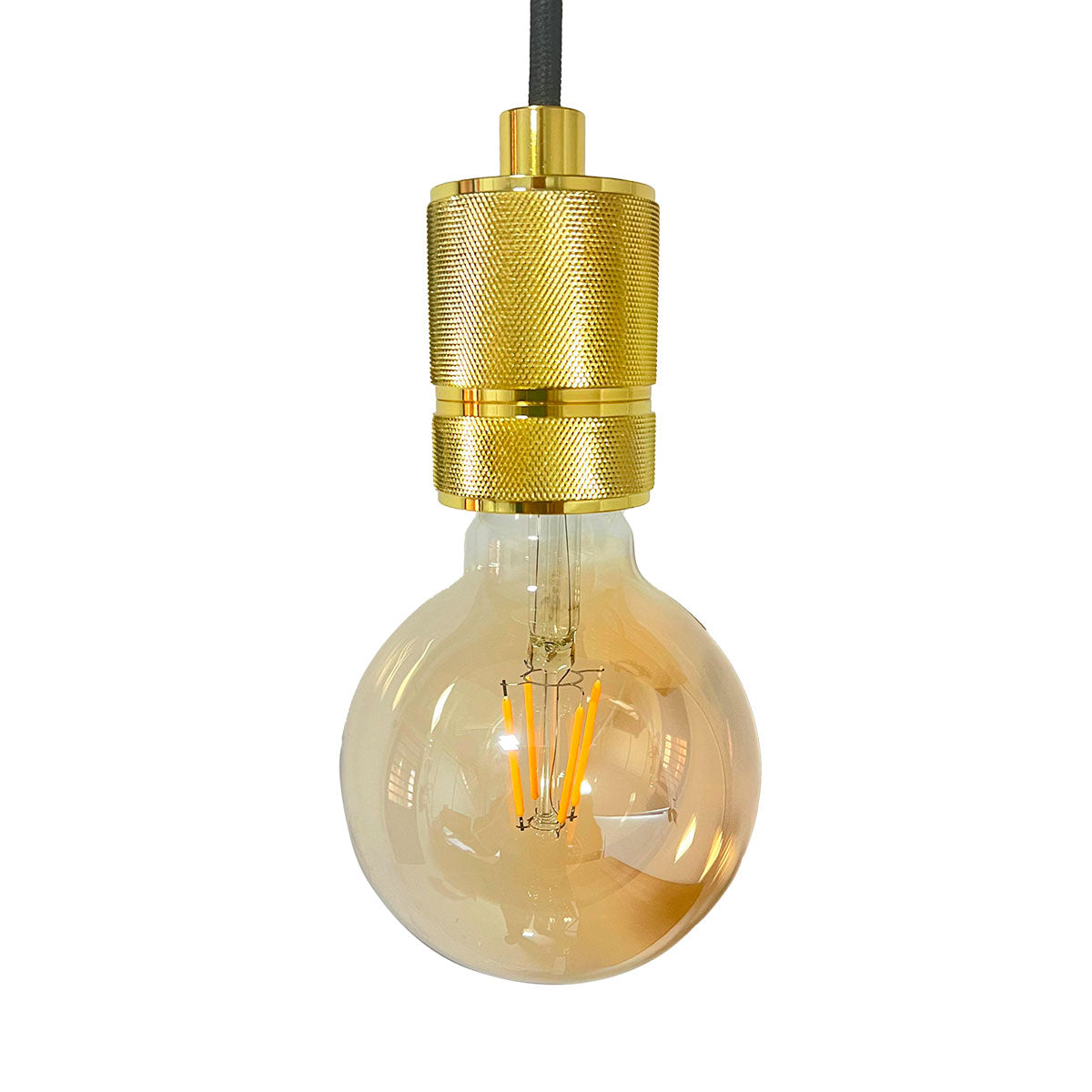 Pendente Vintage Retrô Industrial Socket E27 Dourado - Bella