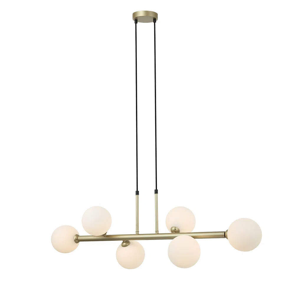 Luminária Pendente Abaporu 92cm 150w Dourado e Branco Bella