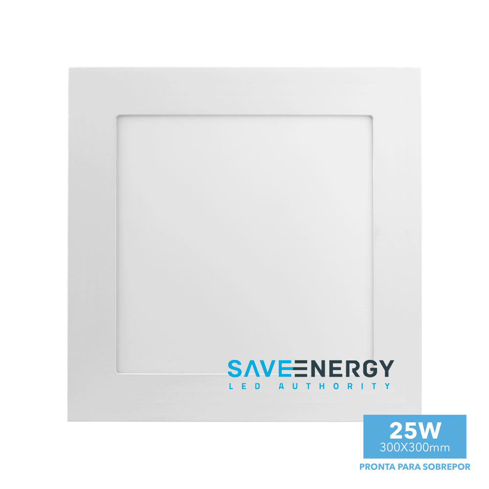 Luminária Painel Plafon Led Sobrepor 30x30 25w 3000k Save Energy